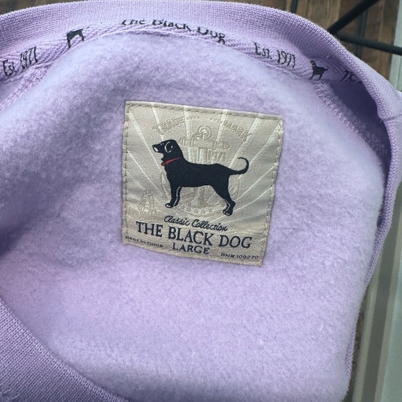 The Black Dog Purple Sweatshirt with Black Dog Logo - Picture 4 of 6